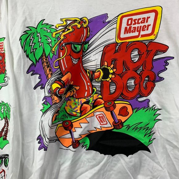 Vintage Oscar Mayer Skateboard XL HefT Long Sleeve Shirt New Men Single Stitch - Picture 2 of 11